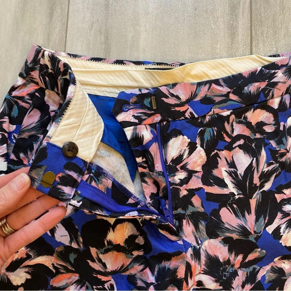 J. Crew Woven Vibrant Colorful Floral Chino Bermuda 3” Inseam Shorts, women’s 2